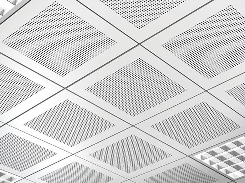 What kind of ceiling is the "aluminum ceiling" referred to by the construction company?